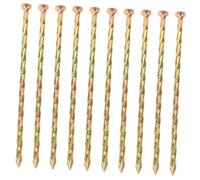 HANABASS 10 Pezzi Piccolo Del Paesaggio in Metallo Pali in Pioli Pali Fissi a Spirale Ancore Bordi Del Paesaggio Prato Ancoraggio Artificiale Acciaio Al Carbonio Grado 8.8 D'oro