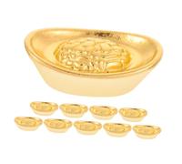 HANABASS 10 Pezzi piccolo di lega mini modelli di piccoli Bambola ricchezza fortuna decorazione desktop Golden