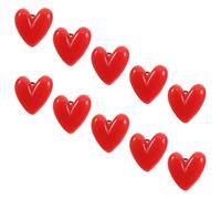 HANABASS 10 Pezzi Spille Cuore Rosse in Resina per Cappelli e Vestiti Accessori Moda Cuori Piccole Spille Smaltate per Uomini e Donne Decorazione Regalo per la Festa degli Innamorati