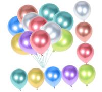 HANABASS 100 Palloncini Metallici in Lattice Assortiti Colorati per Feste Compleanno Decorazioni Party Sicuri