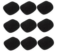 HANABASS 100 Pezzi Copertina scudo coperture microfono sul parabrezza Gioco copertura in spugna per microfono auricolare copertura del microfono Protezioni di microfono Nero