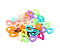 HANABASS 100pezzi Clip Ganci in Plastica Colorata per Fai da Te Anelli Catena per Gioielli Borse e Artigianato Collegamenti Facili e Resistenti Colore Casuale