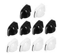 HANABASS 10pezzi Manopole Potenziometri Stile Chicken Head Per Chitarra Tonalità Per Effetto Design Elegante Bianco e Nero