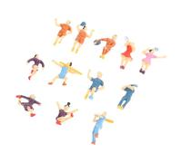 HANABASS 12 Pezzi Mini Statuette Umane 2,5 Cm Alte Set Micro Decorazioni per Paesaggi e Tavolo da Sabbia, Personaggi Fai da Te per Modellismo Architettonico e Adulti