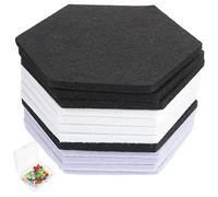 HANABASS 12Pezzi Acustici Adesivi Esagonali per Isolamento Materiale Fonoassorbente Densità Facile Installazione per Soffitti Colori