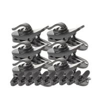 HANABASS 15 Pezzi Clip per Microfono in ABS Presa Sicura, Supporto per Filo Auricolari e Gestione Cavo, per Presentazioni e Riunioni