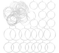 HANABASS 150 pezzi Cerchi Orecchini Aperti in Placcato Argento da Creazione Gioielli Fai da Te Accessori Orecchini Componibili Leggeri e Lisci