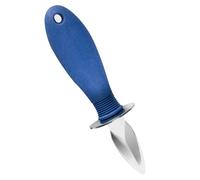 HANABASS 1pezzi Coltello Apri Ostriche Professionale in Acciaio Inossidabile con Manico Antiscivolo Blu Utensile Casa per Frutti di Mare Facile da Pulire e Conservare
