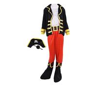 HANABASS 1Set Costume da Pirata per Cappello Completo per Feste Halloween e Cosplay Xl un Outfit Classico per Interpretare Dei Pirati