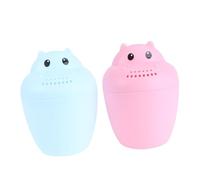 HANABASS 2 Lavabo per Bagno Ragazzo in Cucchiaio Doccia con Design Getto Liscio Manico Ergonomico per Shampoo e Bagnetto Rosso e Blu