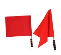 HANABASS 2 Pezzi Bandiera Di Partenza Bandiere Del Traffico Bandiere Di Segnalazione Per La Competizione Bandiera Dell'arbitro Gestire La Bandiera Palo in Acciaio Inox Rosso