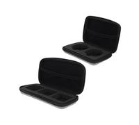 HANABASS 2 pezzi Borsa Porta Microfono Rigida con Spazio per e Accessori Custodia da Viaggio Resistente in Organizer Digitale per Microfoni e Auricolari Portatili