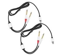 HANABASS 2 pezzi Cavo Audio USB C Doppio Jack Trasferimento Audio Ad Compatibile con Smartphone Tablet Amplificatori e Mixer