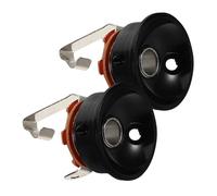 HANABASS 2 Pezzi Guitar Electric Jack Socket Plate Round Cup Design For Stable Audio Connection Flush Mount Stereo Jack For Bass Accessories Enhanced Performance And Signal Optimization
