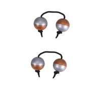 HANABASS 2 Pezzi Maracas Musicali Maneggevoli Shaker Percussione in Argento e Marrone con Colori Strumento Ritmico Multifunzione per Concerti Matrimoni e Intrattenimento