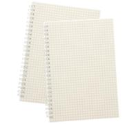 HANABASS 2 Pezzi Quaderno a Griglia A5 Spirale, Blocco Note per Matematica