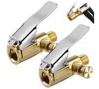HANABASS 2 pz Quick Connect Copper Tire Chuck Bloccaggio Air Inflator Accessorio con Pulsante di Rilascio per Auto Moto Camion Bicicletta Dritto Pompa Ad Aria Connettore
