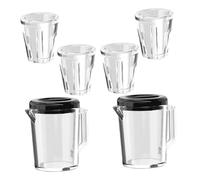 HANABASS 2 Set Miniature Jug e Tazze Trasparenti per Accessori per Dollhouse con Design Personalizzabile e Opzioni DIY per Creare Scene Uniche