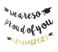 HANABASS 2 Set Striscioni per Decorazioni Colorate We Are So Proud Of You per e Foto Memorabili