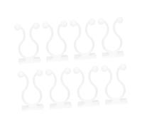 HANABASS 200 Pezzi Hook Standwich Gancio Appiccicoso Montare Supporti Infisso Venni Ganci delle Piante Fissatore per Pareti di Vite Clip UV Parete Adesivo Pianta Supporto Bianca ABS