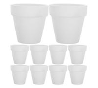 HANABASS 20pcs Piccoli Vasi in Terracotta, Mini Vaso Terracotta Con Foro Di Scarico, Vasetti Per Piantine Cactus Flower Pots Succulent Nursery Pots Per Fiori Interni Esterni 6,3 * 2,3 Pollici, Bianco