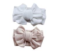 HANABASS 2pezzi Fascia Per Capelli Ragazzo Ragazza Ragazza Fiocco Elastica Due Per Bambine Accessori Per Capelli Design Accattivante Materiale Di Comodo Da Indossare