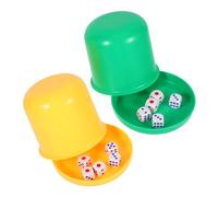 HANABASS 2pezzi Gioco Di Dadi in Plastica Di Elevata Resistenza Bicchieri Per Dadi Per Craps e Backgammon
