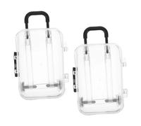 HANABASS 2pezzi Mini Suitcase Storage Box Per Organizzazione Accessori Per Decorazioni Per Per e Adulti
