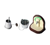 HANABASS 3 Pezzi di bollitore di sprinkler bucket rubinetti potere Miniature Casa delle bambole Bambola giocattoli mini annaffiatoio mini secchio per annaffiare Acciaio inossidabile