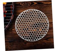 HANABASS 3 Pezzi Rotonda in Inossidabile per Barbecue Outdoor Rete BBQ Antiaderente con Maglia per Carne Verdure e Graticola Barbecue Sicura e Facile da Usare