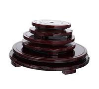 HANABASS 3 Pezzi Supporti Legno per Vasi Decorative Girevoli Teiera Legno Accessorio per Decorazioni Domestiche per e Facile da Trasportare