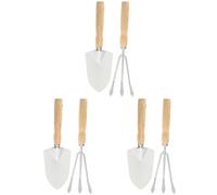 HANABASS 3 Set Utensili da Giardinaggio Portatili per Piccole Piante Coltivatore e Zappetta per e Scavare per Giardinaggio e Orticoltura