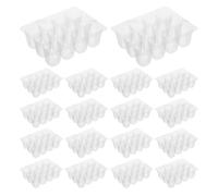 HANABASS 30 Pezzi Vassoio per Germinazione Semi in Plastica con 12 Celle e Fori di Drenaggio, Supporto Ottimale per Fioriture e Ortaggi in Giardinaggio Indoor