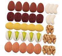 HANABASS 35 Pezzi Accessori in resina dado creare fare finta mini alimenti mini cibo per casa delle bambole Mini giocattoli per la decorazione della cucina cose in miniatura plastica