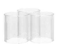 HANABASS 3pcs Guitar Transparent Finger Sleeve Slide Bars Set Glass Slide Tube For Clear Tone Finger Ring Design For Stability Essential Guitar