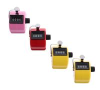 HANABASS 4 Pezzi Contatore Manuale Colorato Compatto a 4 Cifre in Plastica | Tocco Confortevole, Conteggio Fino a 9999, Azzeramento Rapido, Stile Moda, Formato Tascabile Colore Casuale