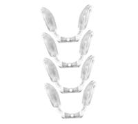 HANABASS 4 pezzi Cuscinetti Nasali per Occhiali in Silicone Trasparente da Antiscivolo e Comfort Elevato Adatti Ponte Nasale di Occhiali Ottici Morbidi e Stabili per Uso Quotidiano