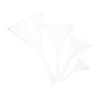 HANABASS 4 Pezzi Imbuto Laboratorio in Vetro Borosilicato Trasparente con Stelo Resistenti Calore e Corrosione per Filtraggio Scientifico in Chimica Biologia e Medicina Dimensioni