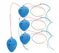 HANABASS 4 pezzi Ocarine per Plastica Mini Ocarina Blu Strumento Musicale Ergonomico per Principianti Compatto e Durevole Suono Melodioso per Apprendimento e Regalo Colore Colore Casuale