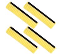 HANABASS 4 Pezzi Testina Mop Pva Sostitutiva 27cm Assorbente per Pavimenti | Ricambio Spugna Lavapavimenti, Uso Interno Bagno e Cucina, Clip in Ferro, Colore Giallo
