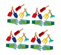 HANABASS 4 Set da Giardinaggio per Metallo per e Include Rastrello e per e