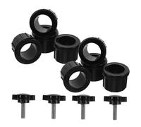 HANABASS 4 Set Tappi Copri Foro per Base Ombrellone Accessori Riparazione Neri Resistenti per Inserti con Fissaggi per Balcone Giardino Esterno
