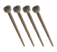 HANABASS 4pezzi Mazzuole Per Gong in Legno Con Testa in Cotone Bacchette Per Percussioni Con Manico Antiscivolo Accessori Batteria Per Principianti e Performance Live