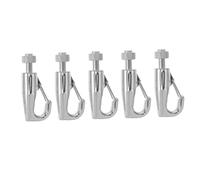 HANABASS 5 Pezzi Ganci Regolabili per Quadri in Acciaio Inox Argento, per