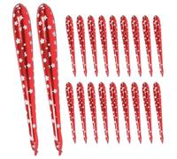 HANABASS 50 Pezzi Bastone Gonfiabile da Tifo Rosso Campanelli | Alluminio Foil, Portatile e Leggero, Accessorio per Eventi Sportivi e Grandi Raduni