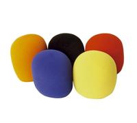 HANABASS 5pezzi Parabrezza Microfono Antivento Portatile Copertura Per Microfono in Schiuma Ad Alta Densità Inclusi Nero Rosso Giallo Arancione e Blu