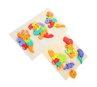 HANABASS 5Pezzi Puzzle Legno per Colorati Montessori per Sviluppo delle Abilità Motorie e Dei Problemi Sicuro e Portatile