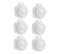 HANABASS 6 Blocchi Sicurezza Pulsanti per Protezione Lavatrice e Auto Coperture Antipremitura Accidentale con Interruttore Freno per Sicurezza