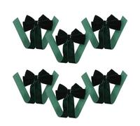 HANABASS 6 Pezzi Fermaglio per Chioma Fiocco Verde in Velluto, Clip Duckbill a Becco D’anatra, Struttura a Molletta, Stile Sweet, per Donne e Ragazze, Feste e Uso Quotidiano