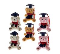 HANABASS 6 Pezzi Portachiavi Animali Peluche Imbottiti Ciondoli Carini per Regali con Dottore e Altri Animali per Speciali